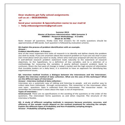 Mb0050   research methodology