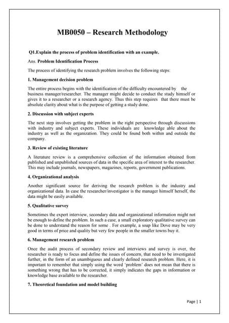 SUM sem 3  Mb0050 – research methodology
