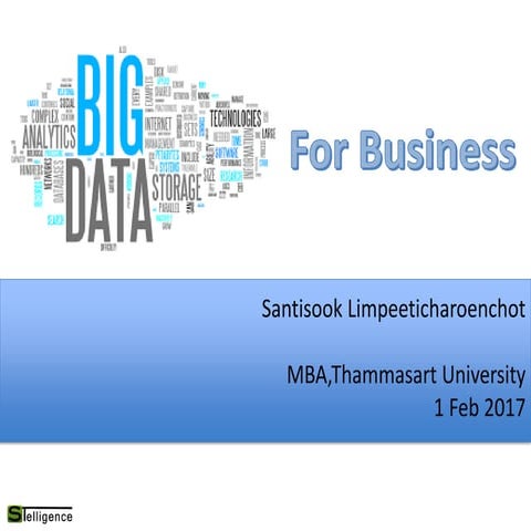 MBA-TU-Thailand:BigData for business startup.