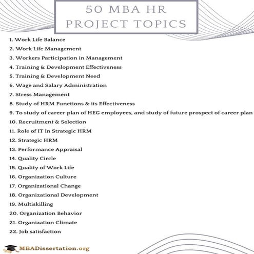 MBA HR Project Topics