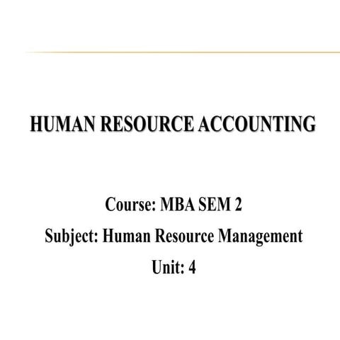 Mba ii hrm u-4.8 hr accounting