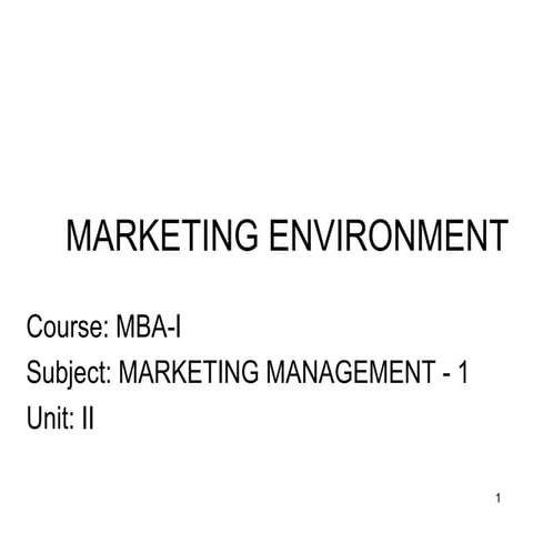Mba i mm-1 u-2.2 marketing environment
