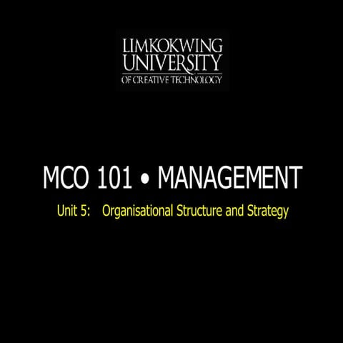 MBA MCO101 Unit 5 Lecture 6 200806xx
