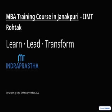 MBA-Training-Course-in-Janakpuri-IIMT-Rohtak.pptx