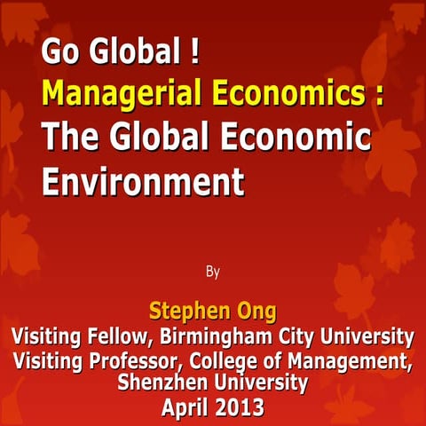 Mba1014 global economic environment 200413