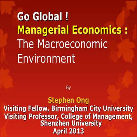 Mba1014 macro economic environment 200413