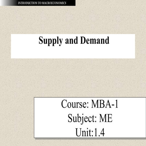 Mba 1 me u 1.4 demand and supply