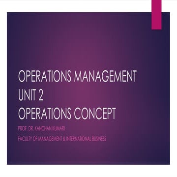 MBA 205 OPERATIONAL MANAGEMENT UNIT 2 PROF DR KANCHAN KUMARI.pptx