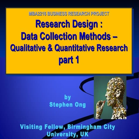 Mba2216 business research week 5 data collection part 1 0713