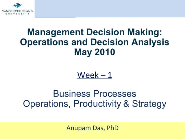 Mba 505 business_processes_operations_productivity_strategy