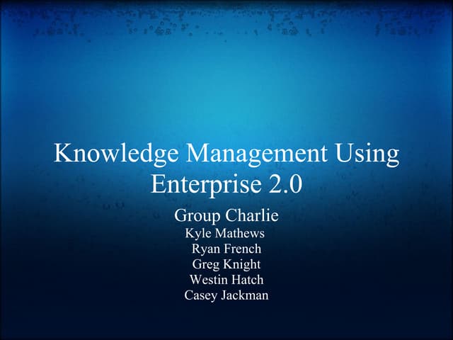 Enterprise 2.0