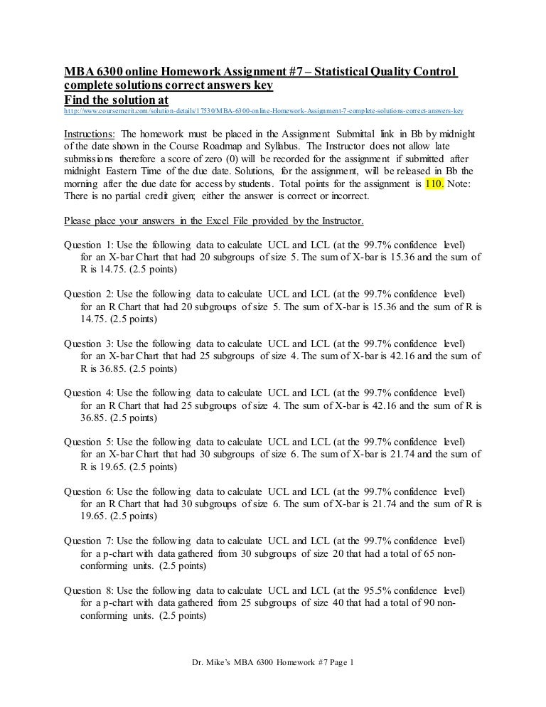 Quality control homework 05 picture
