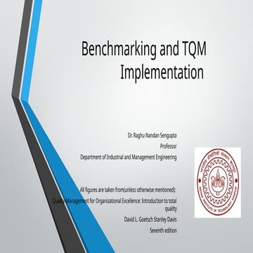 Comprehensive Guide to Benchmarking and Total Quality Management ...