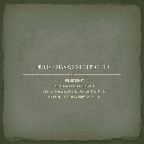 Project Management Process