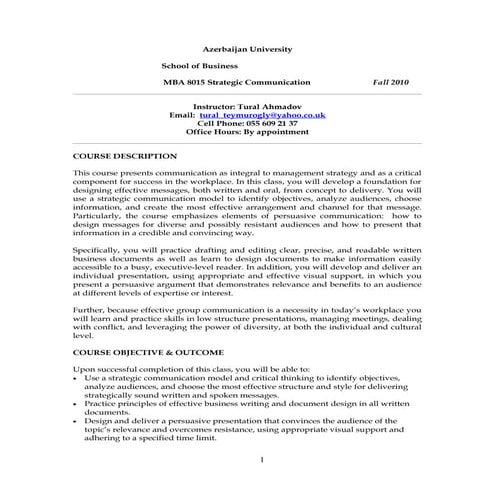 Strategic communications