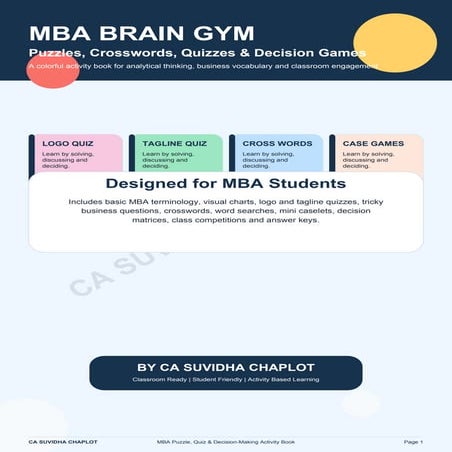 MBA Brain Gym: Interactive Puzzle & Decision-Making Activity Book for ...