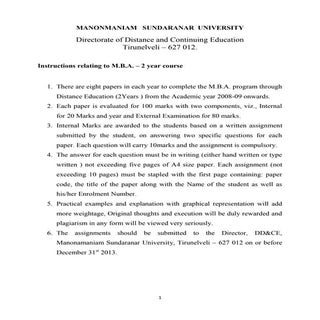 Mba  assignment topics 2013