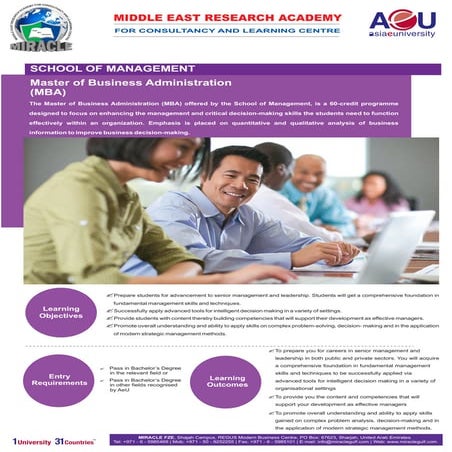 MBA Brochure   AeU