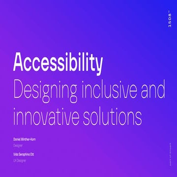 Accessibility: Designing inclusive and innovative solutions - Morgenbooster
