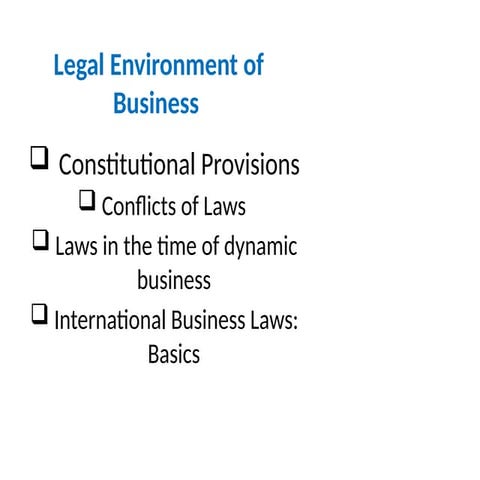 Comprehensive Overview of Legal Environment in International Business ...