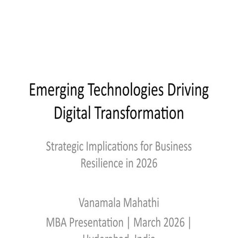 Emerging Technologies Driving Digital Transformation and Business ...