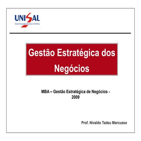 MBA Gestão de Negócios II