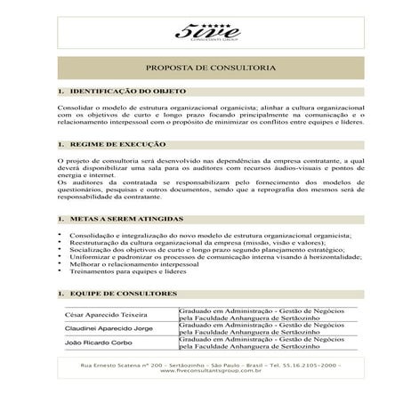Proposta de Consultoria