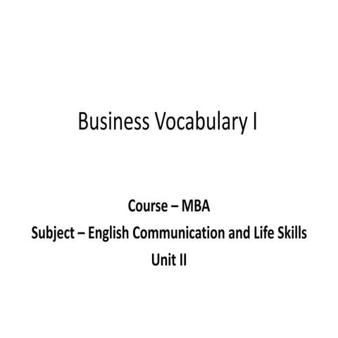 MBA-I ECLS_u-2_business vocabulary I