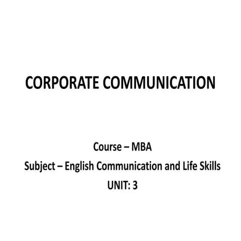 Mba i ecls_u-3_corporate communication