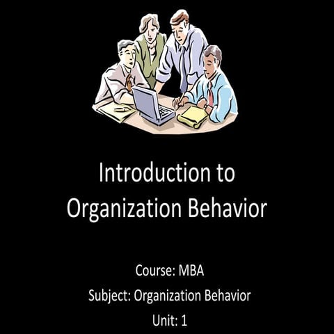 Mba i  ob  u 1.1 introduction ot ob