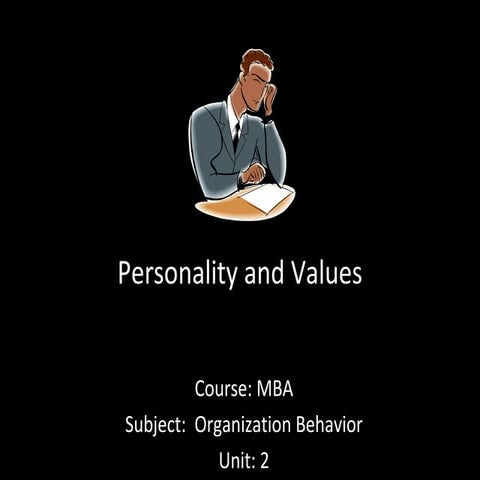 Mba i  ob  u 2.3 personality and values