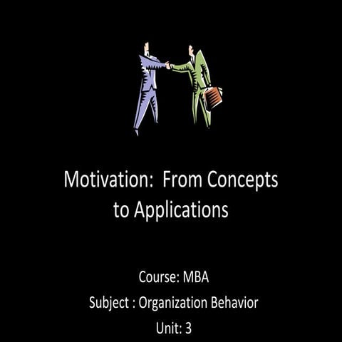 Mba i  ob  u 3.2 motivation and its applications