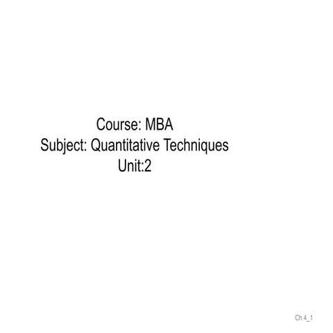 Mba i qt unit-2_measures of central tendency