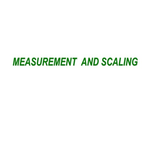 Research measurement