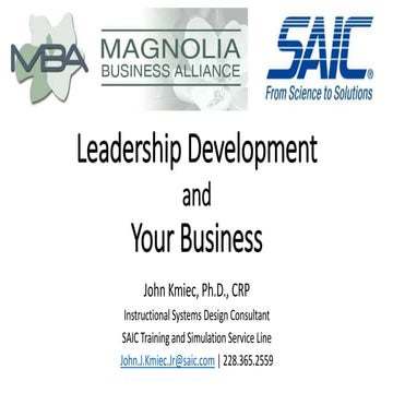 Leadership Developmentand Your Business