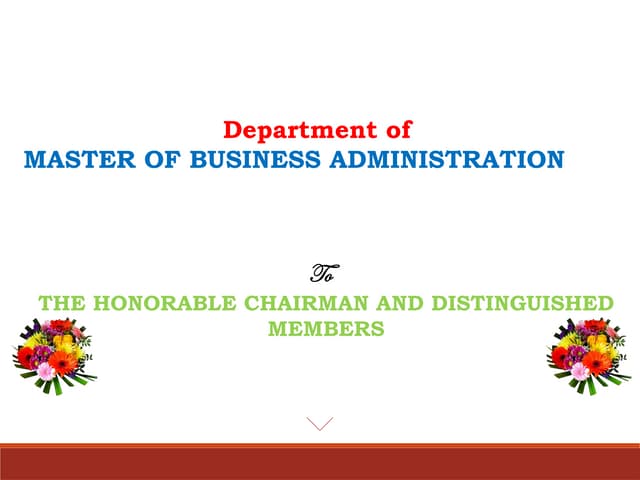 MBA NBA PPT for Trinity College of Engineering and Technology