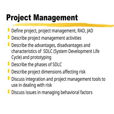 mbapm Project mgmt details explain with example