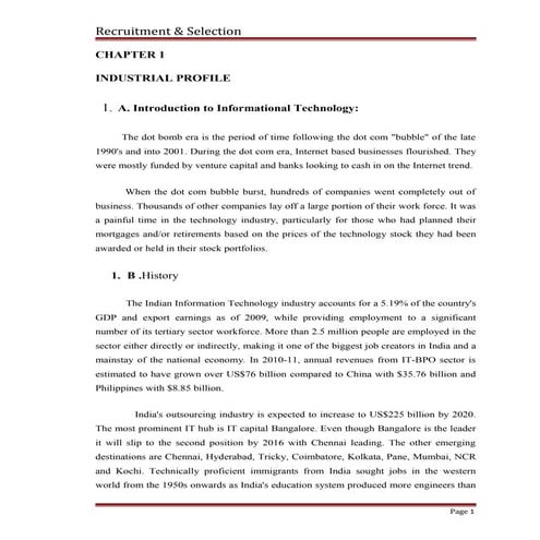 recruitment and selection