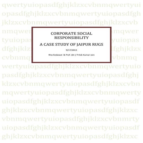 Mba research project and detailed dissertation report on corporate social res...