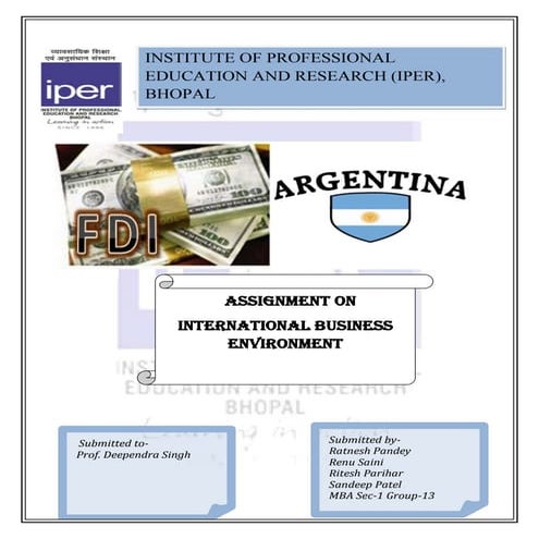 FDI in Argentina-International Business Environment 