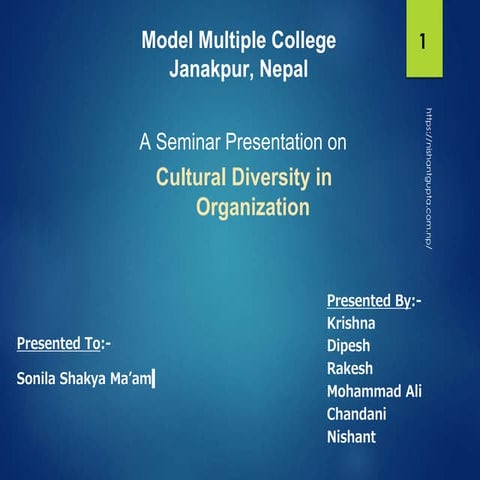 MBA Seminar Presentation on Cultural Diversity