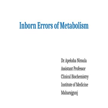 inborn errors of metabolism pathways for mbbs students