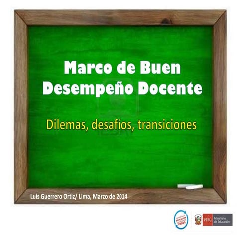 PPT DEL MARCO DEL BUEN DESEMPEÑO DOCENTE | PPTX