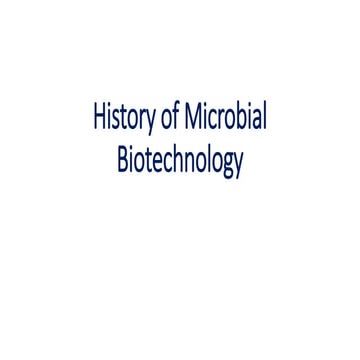 History of microbial biotechnology