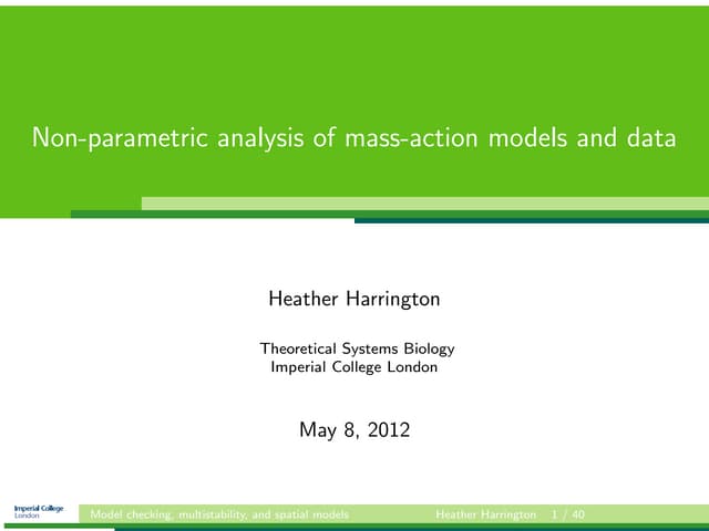 Non-parametric analysis of models and data