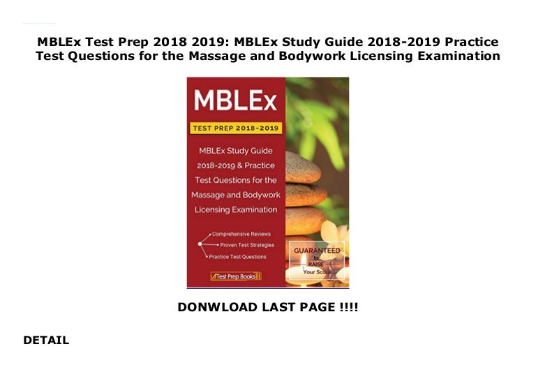 Mblex Test Prep 2018 2019 Mblex Study Guide 2018 2019 Practice T