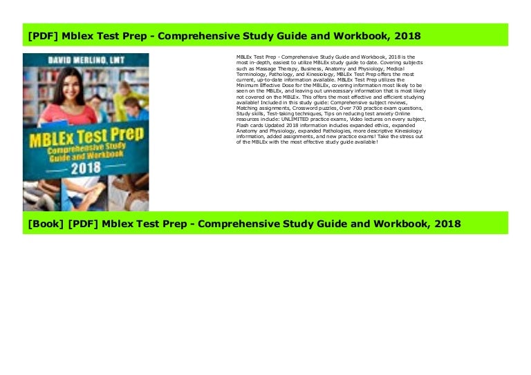 [PDF] Mblex Test Prep - Comprehensive Study Guide and Workbook, 2018