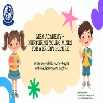 MBM Academy: Nurturing Young Minds with Love, Learning, and Laughter ...