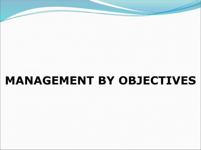mbo.pptx management by objective ppt presentation