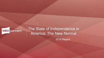 MBO Partners State of Independence in America  2018